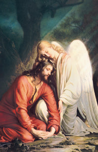 Jesus with Angel Holy Card (100/box)