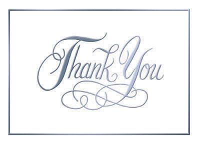 Silver Foil Thank You Card