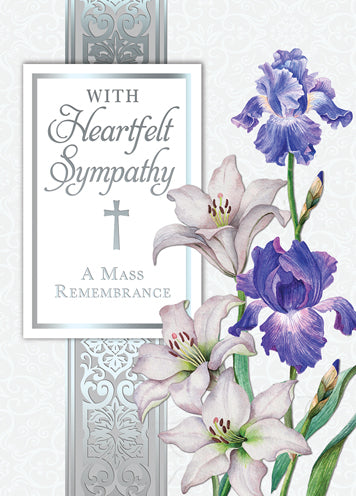 With Heartfelt Sympathy Mass Card (100/box)