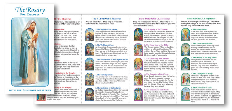 The Rosary for Children Folder with the Luminous Mysteries (100/box)