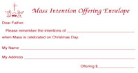 Christmas Mass Intention Offering Envelopes (100/box)
