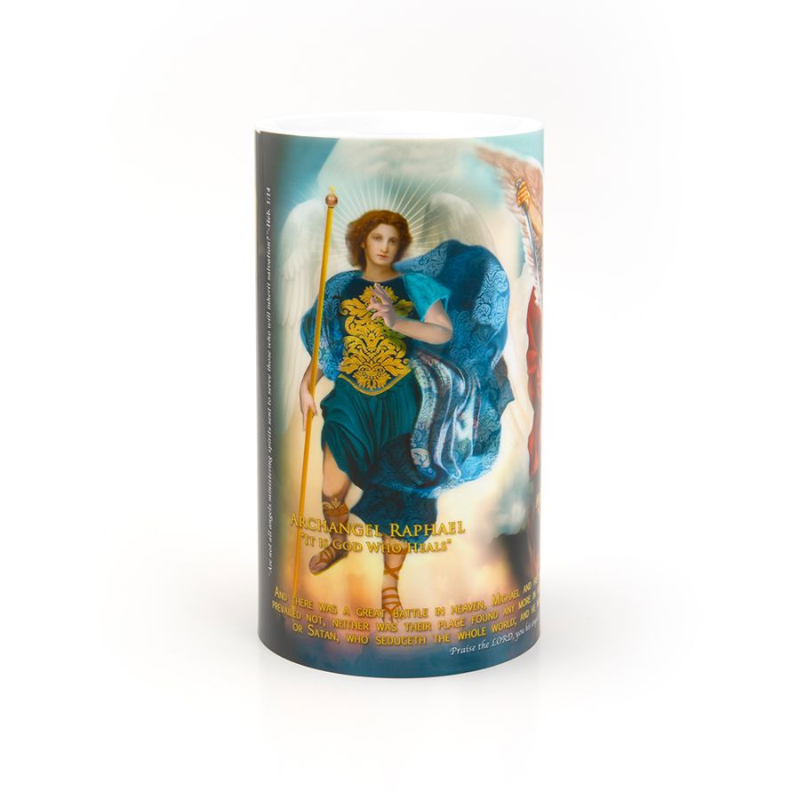 LED Candle (4" x 7") - Archangels