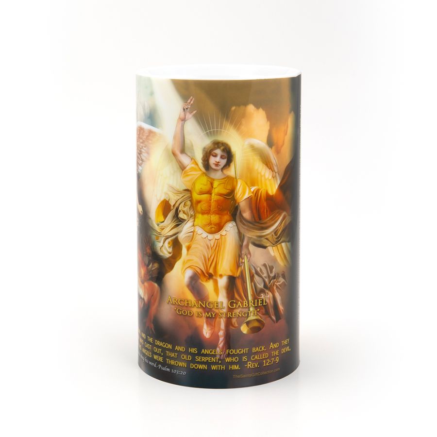 LED Candle (4" x 7") - Archangels
