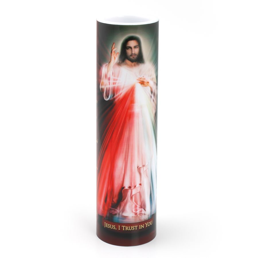 LED Candle (2" x 8") - Divine Mercy