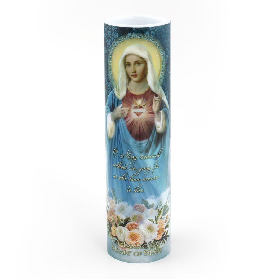 LED Candle (2" x 8") - Immaculate Heart of Mary