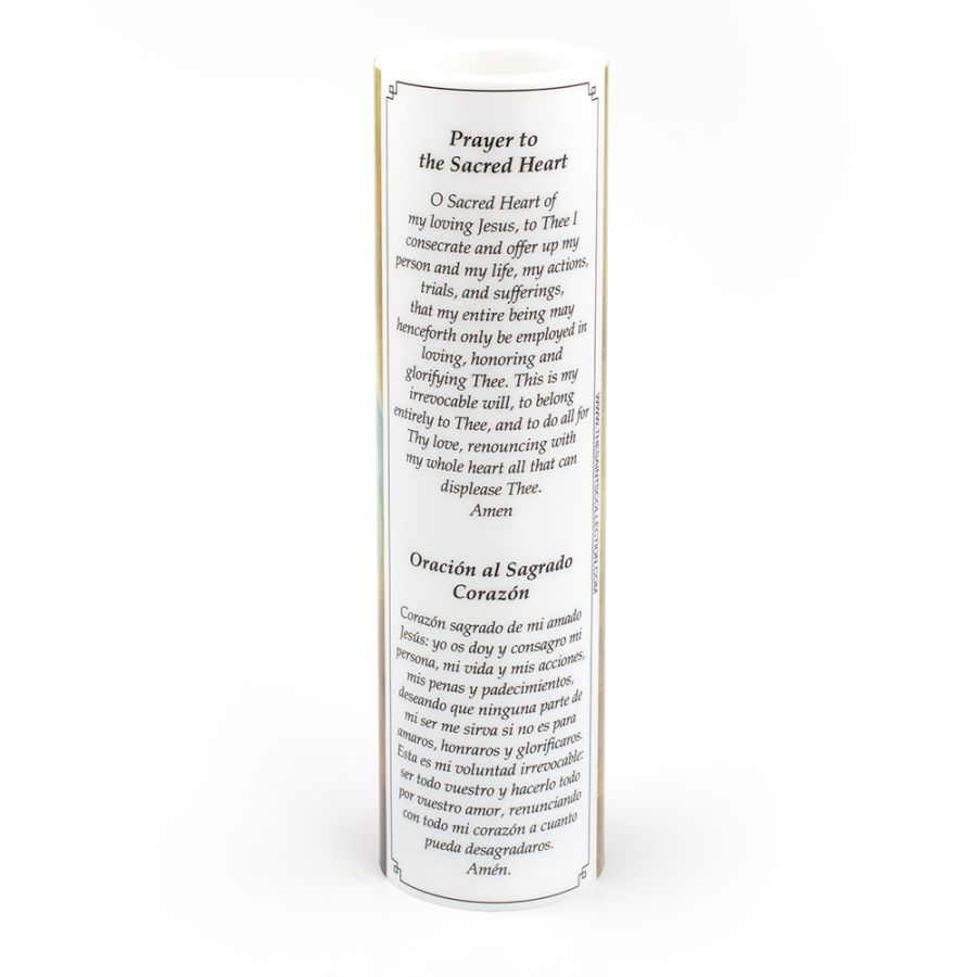 LED Candle (2" x 8") - Sacred Heart of Jesus