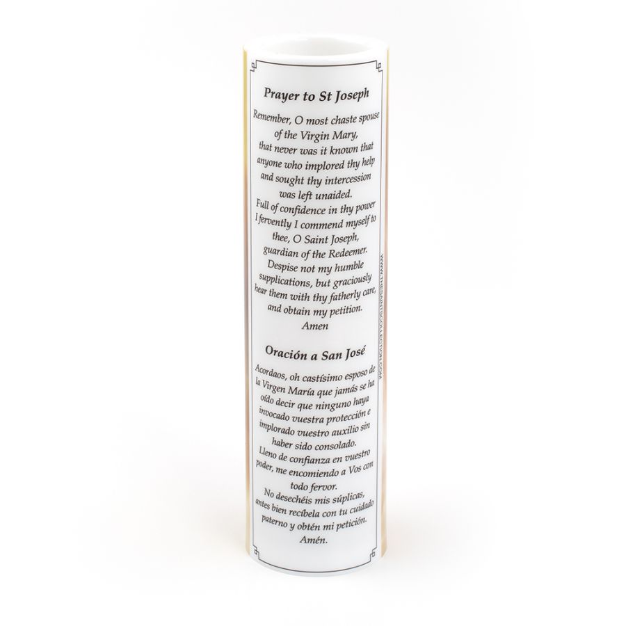 LED Candle (2" x 8") - St Joseph