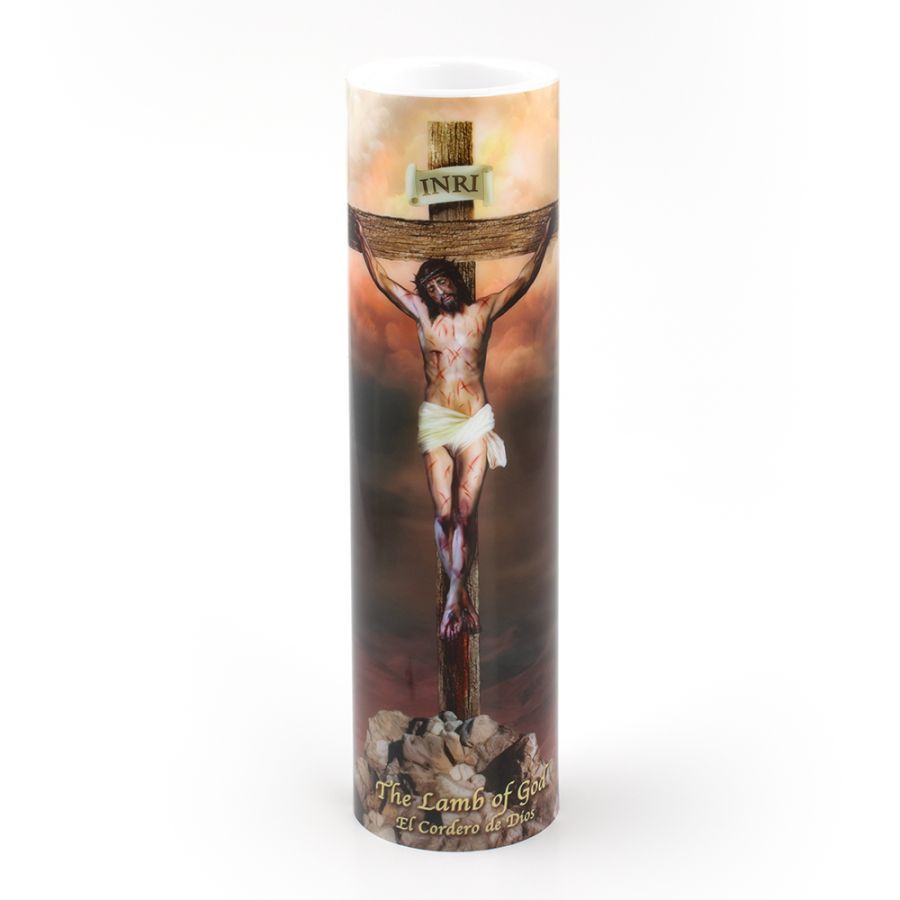 LED Candle (2" x 8") - Lamb of God