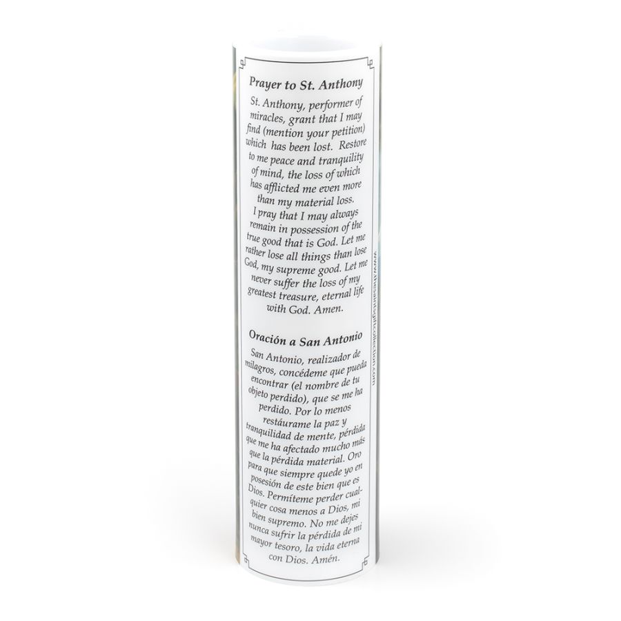 LED Candle (2" x 8") - St Anthony of Padua