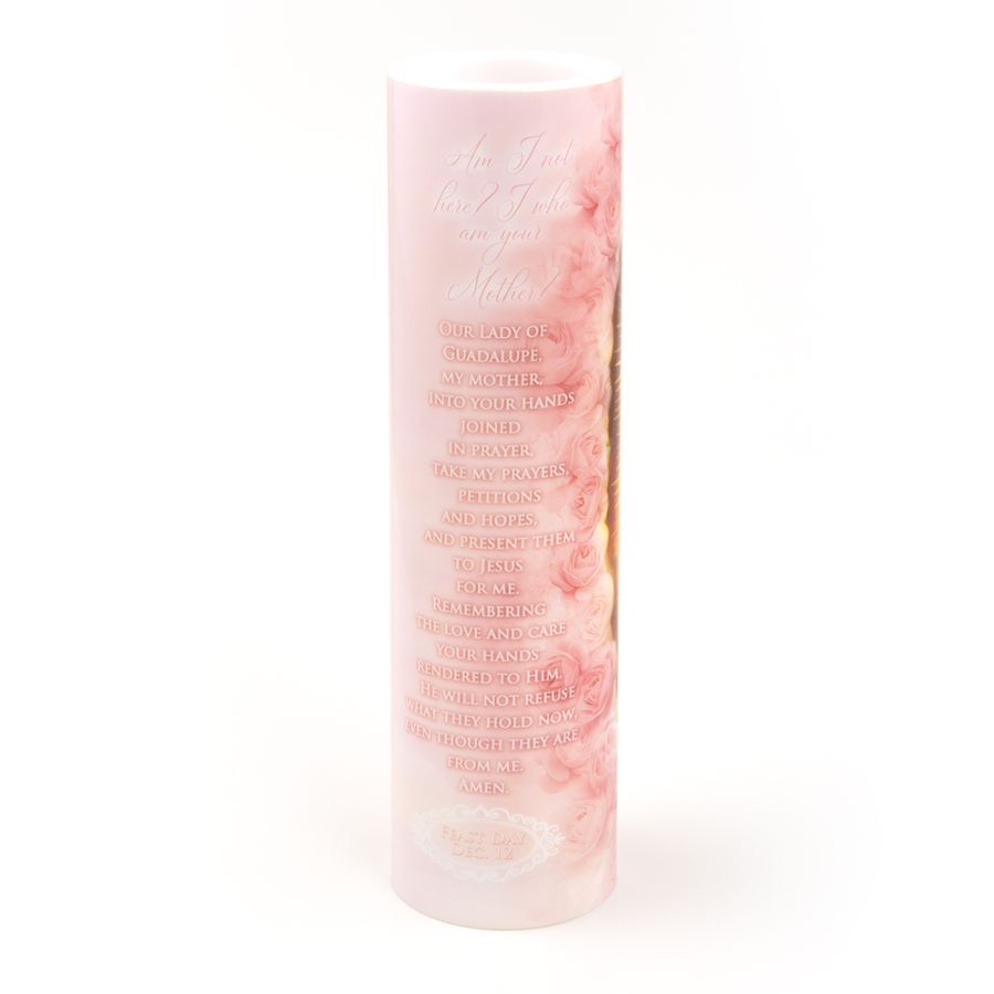 LED Candle (2" x 8") - Our Lady of Guadalupe