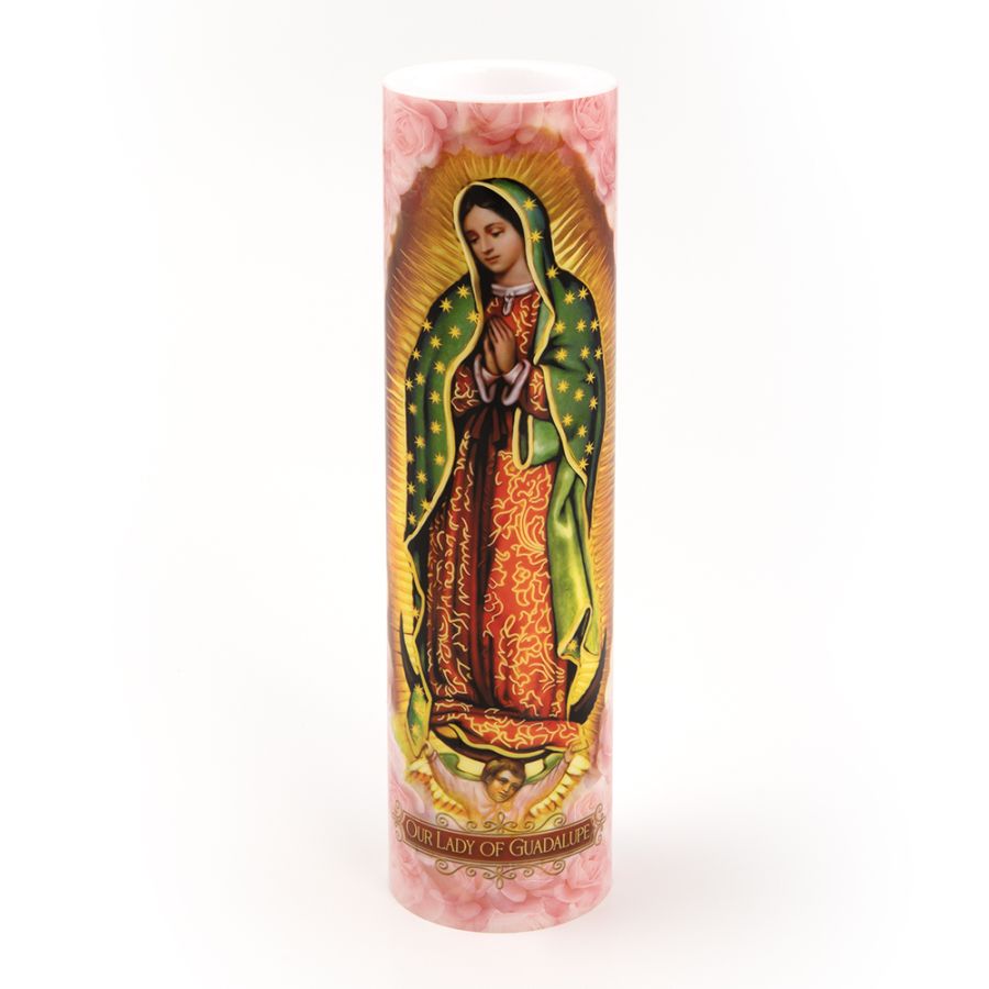 LED Candle (2" x 8") - Our Lady of Guadalupe