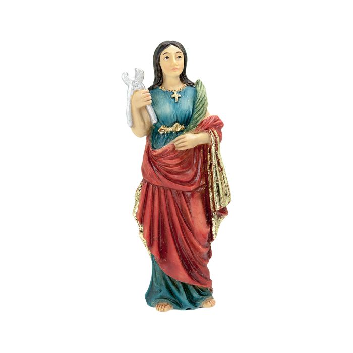 4" Cold Cast Resin Hand Painted Statue of Saint Agatha in a Deluxe Window Box
