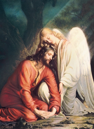Jesus with the Angel Mass Card (100/box)