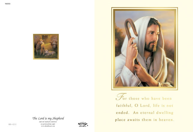 The Lord is my Shepherd Mass Card (Gold Foil) (100/box)