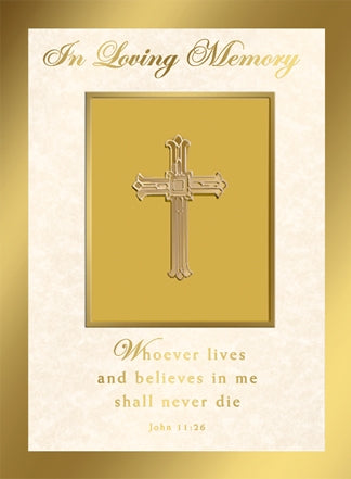 In Loving Memory Mass Card (Gold Foil Embossing) (50/box)