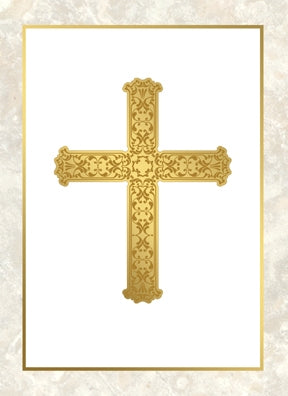 Gold Cross Note Card (25/box)