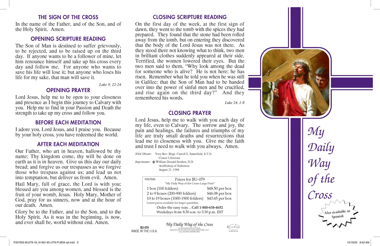 My Daily Way of the Cross (Large Print) (100/box)