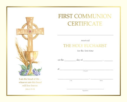 Spiritual Communion Certificate (50/box)