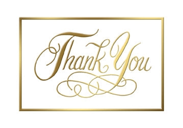 Embossed Thank You Card - 50/box