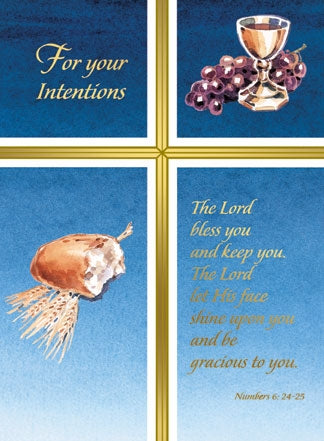 For Your Intentions Living Mass Card (Gold Foil Embossing) (50/box)
