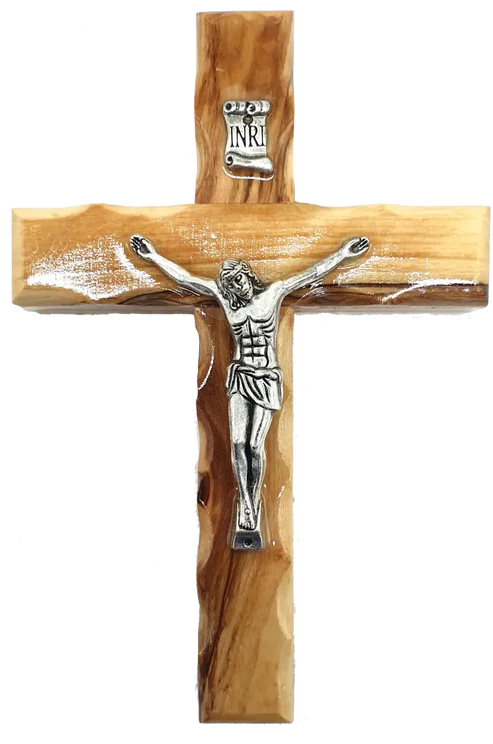 Jerusalem Olive Wood Catholic Cross Handcrafted in Jerusalem