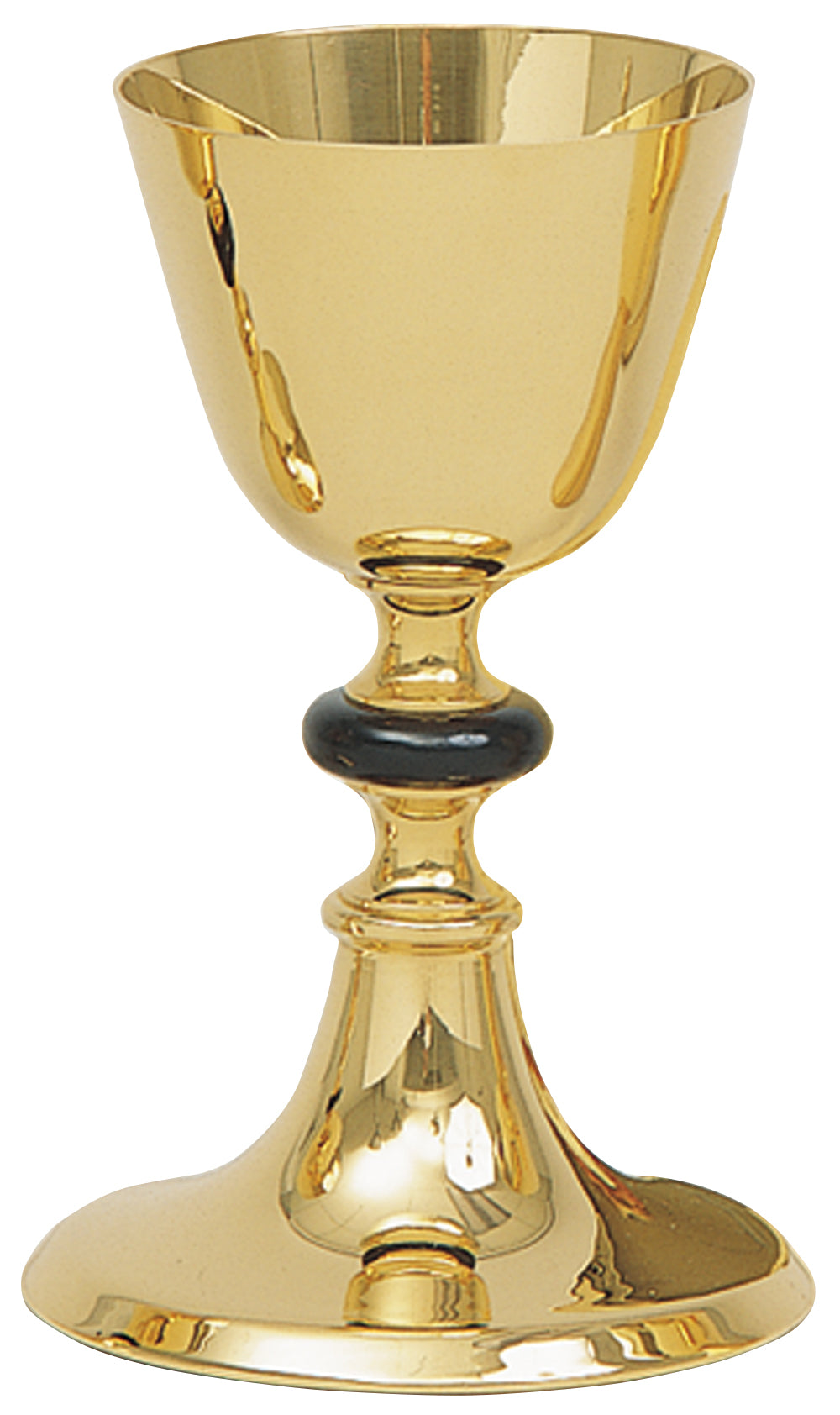 Chalice & Paten - Gold Plated - Gold or Black Node - 10 Oz - 7" Ht
