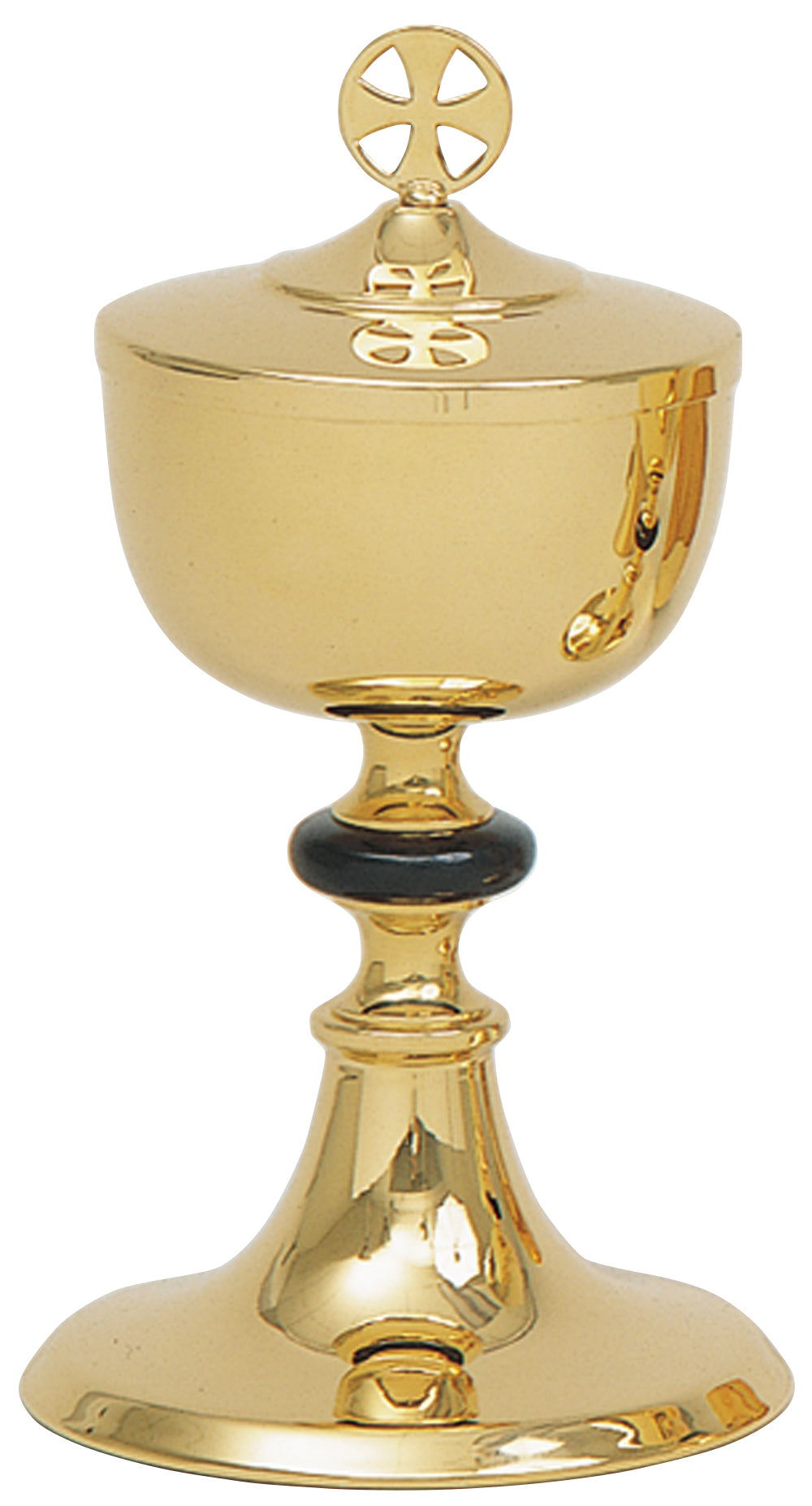 Traditional Ciborium - Gold or Black Node - 250 Host - 8 1/2" Ht