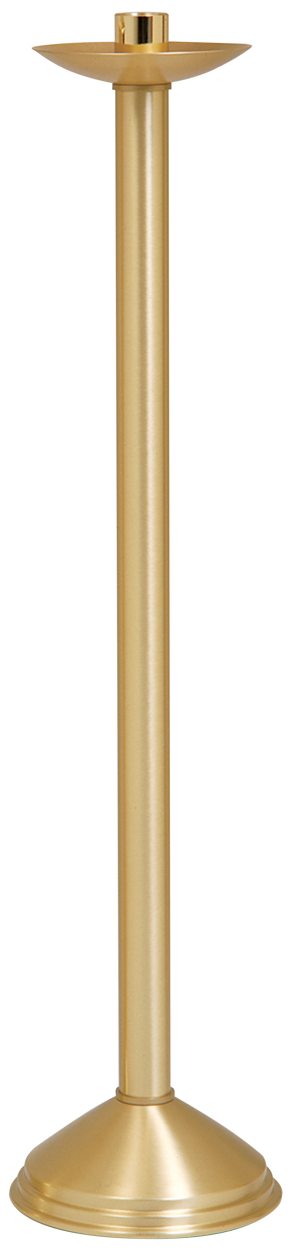 Paschal Candlestick - Satin Brass - 42" Ht