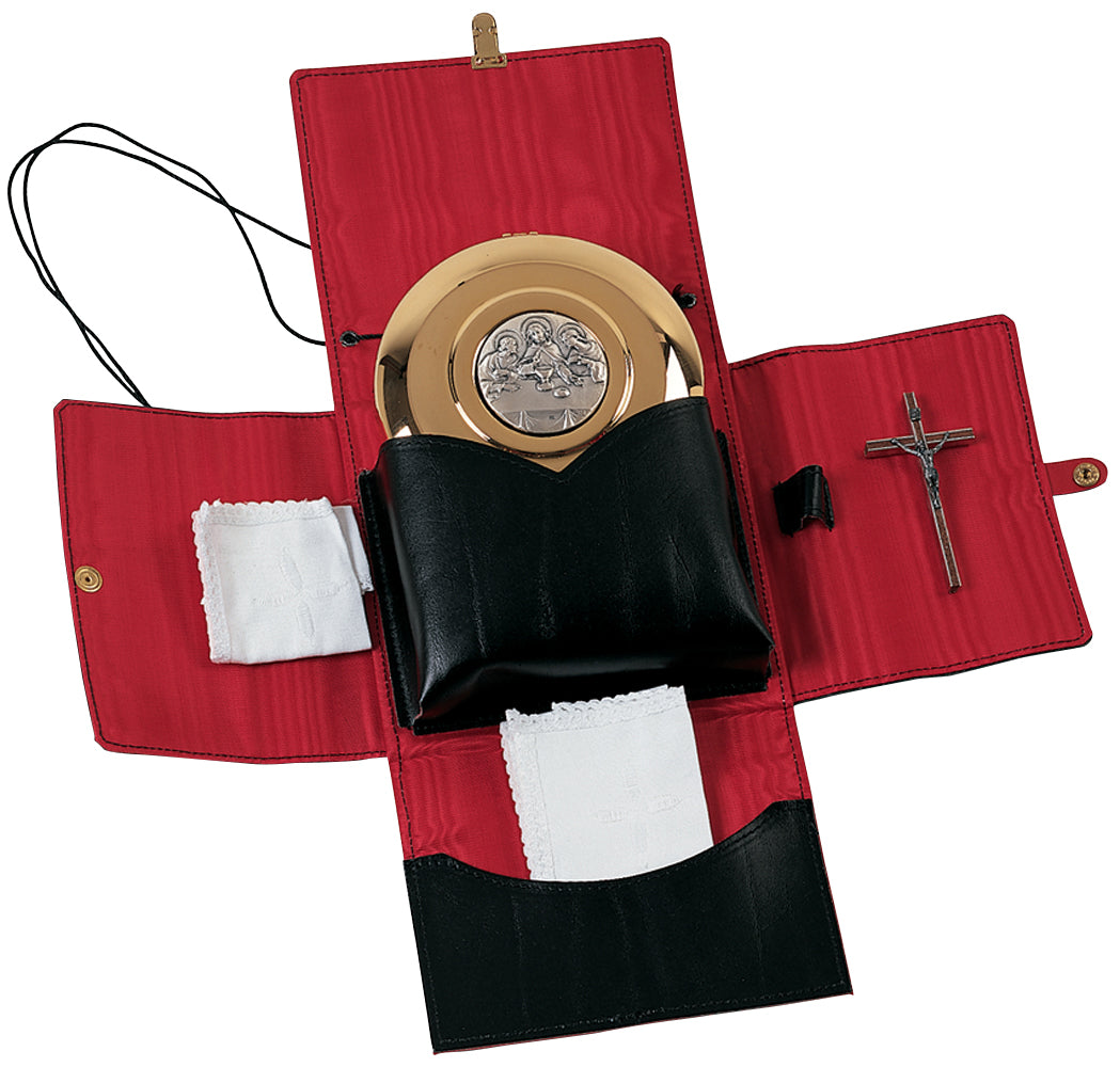 Hospital Pyx & Leather Burse - 6 1/8˝ x 5 3/4˝ x 2˝