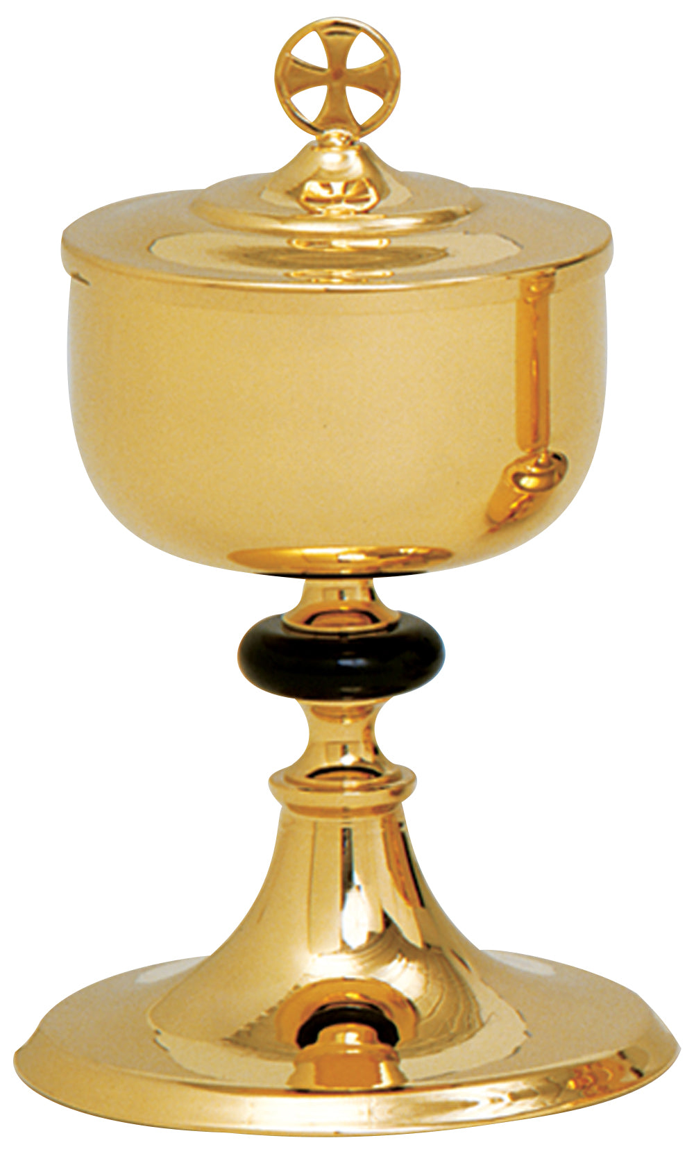 Traditional Ciborium - Gold or Black Node - 400 Host - 8 3/4" Ht