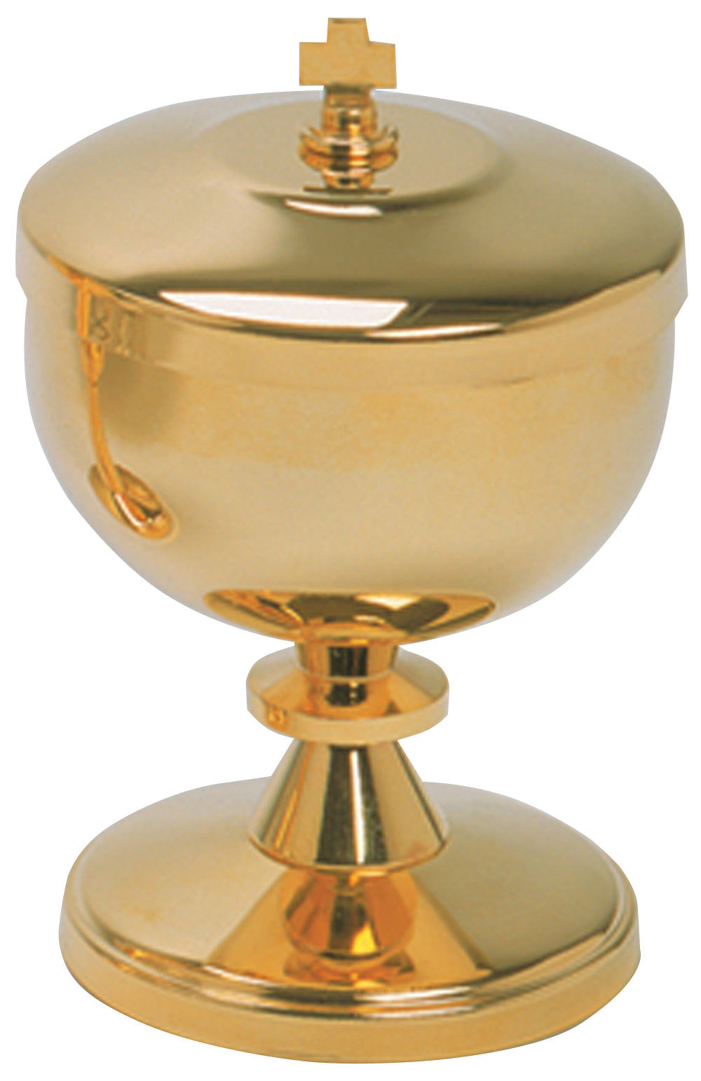 Traditional Ciborium - Gold Plated - 100 Host - 4 3/4" Ht