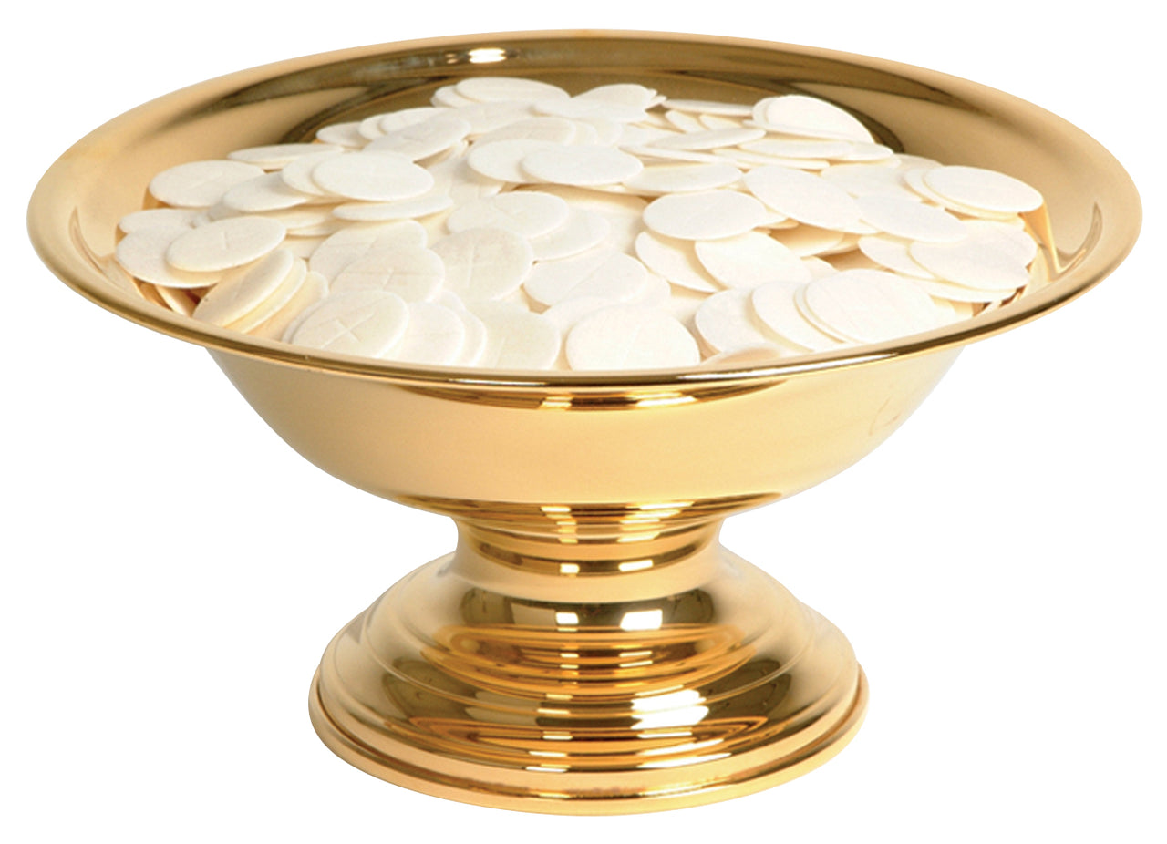 Bowl Ciborium - 24 Kt Gold Plated - 800 Host - 10" Dia