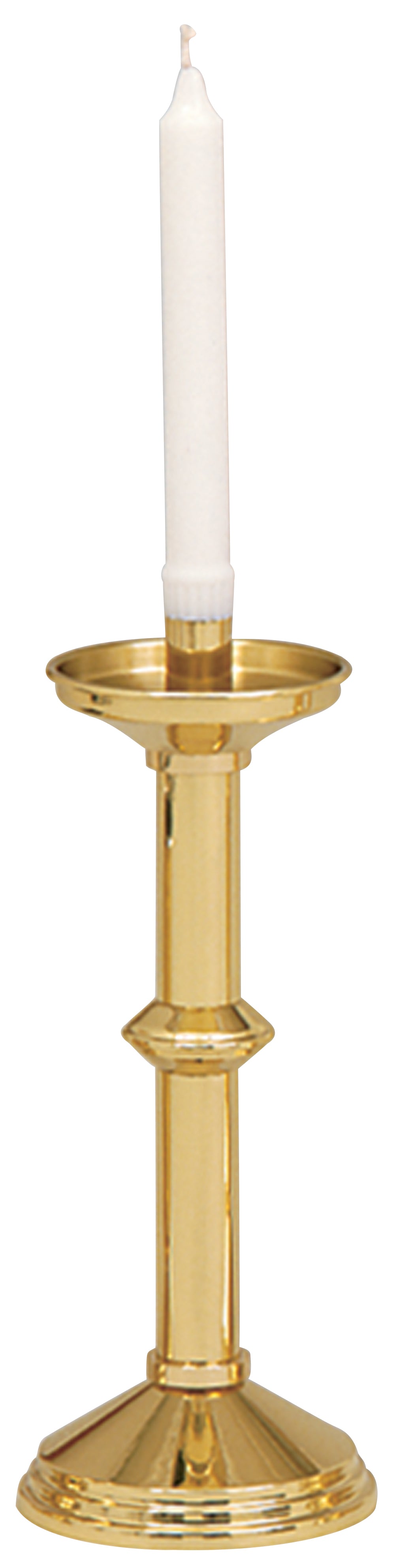 Altar Candlestick - Brass - 12" Ht