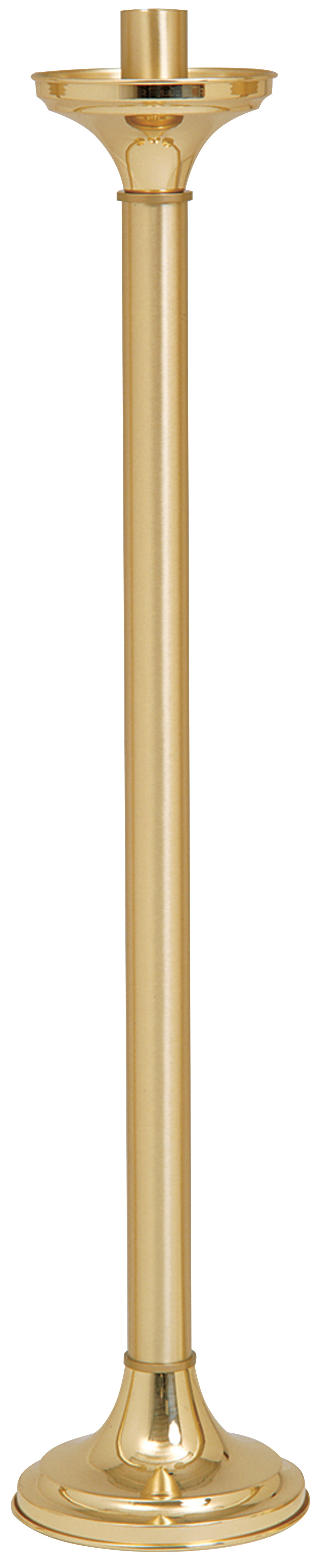Rigid Paschal Candlestick - Brass 2-Tone - 42" Ht