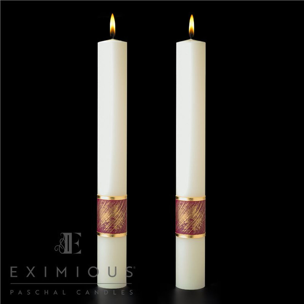 The "Christ Our Light" Eximious Altar Side Candle - Pair